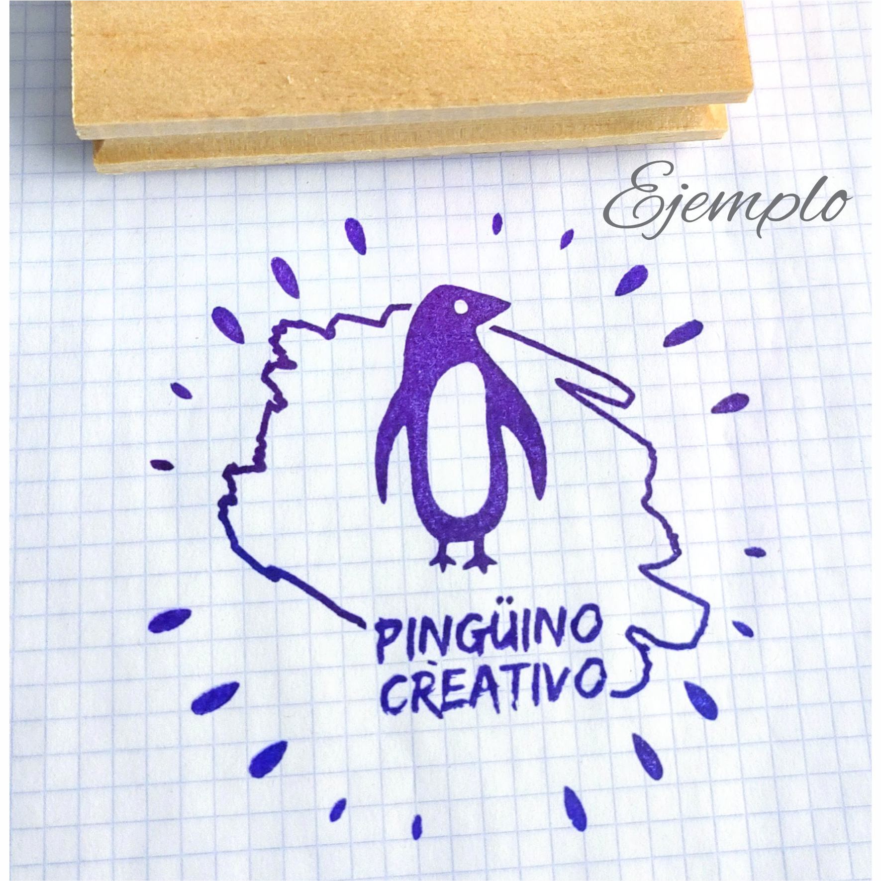 Paquete de Sello 8x8cm más Sello 4x4cm con cojin y tinta! - Image 5